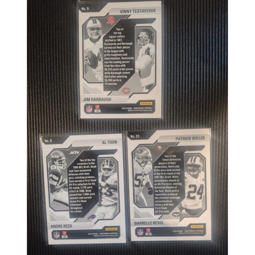 2024 Panini Contenders Historic Draft Class Red 3Card Lot #23 #8 & #9‎